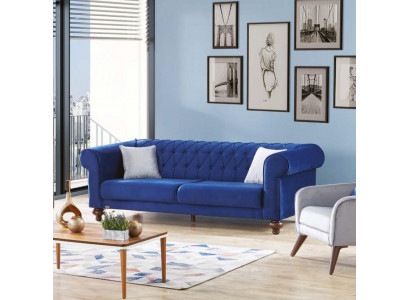 Luxus Sofa Dreisitzer 3 Sitz Stoff Textil Stil Couch Sitz Couchen Möbel