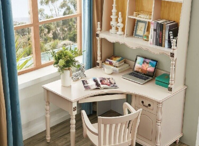 Schreibtisch Ecktisch Büro Tische Schreibtische Möbel Landhaus Stil Office Holz