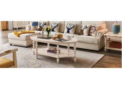 Ovaler Couchtisch Wohnzimmer Design Luxus Beistelltisch Holz Tisch