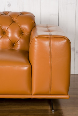 Chesterfield Sofagarnitur Set Braune Couchen Ledersofa Sofa Couch Klassische neu