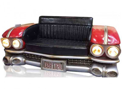 Sofa Auto Halbes Fahrzeug Ratro Cinema Couch Polster Garnitur Ledersofa