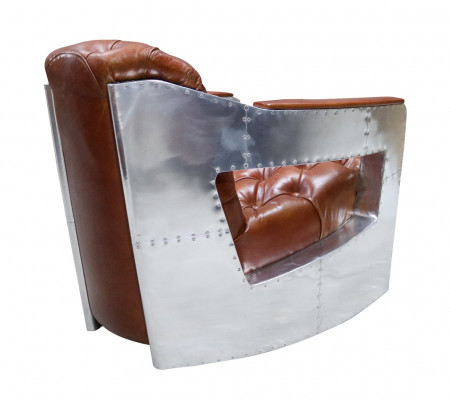 Chesterfield Sessel Knopf Geschlossen Sitzen Shabby Vintage Tan Echtes