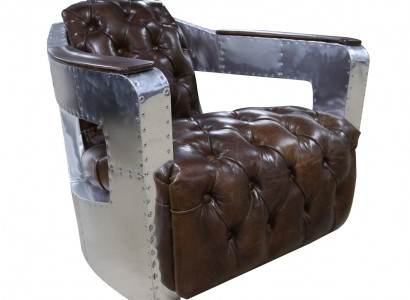 Schöner Vintage Chesterfield Ohrenbacken Sessel Clubsessel Flugzeug