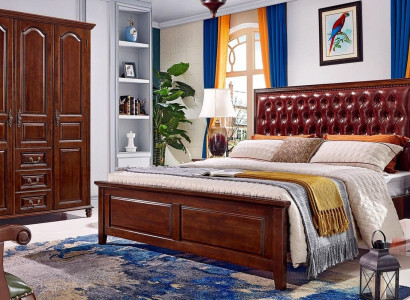 Bett 2x Nachttische Kleiderschrank Schlafzimmer Möbel Design 4tlg.