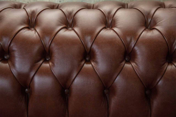 Chesterfield Sofa Dreisitzer Vintage Couches big xxl Braun Textil Leder