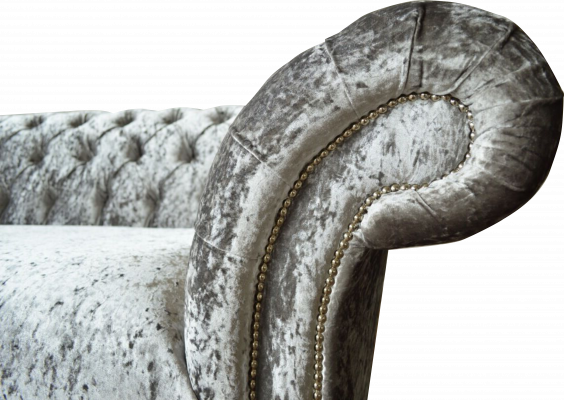 Dreisitzer Couch Chesterfield Couch Samt Polster Sofas Wohnzimmer Neu