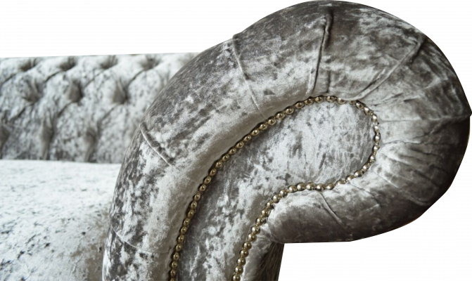 Dreisitzer Couch Chesterfield Couch Samt Polster Sofas Wohnzimmer Neu