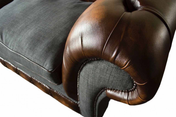 Chesterfield Design Luxus Polster Sofa Couch Sitz Wohnzimmer Leder Neu