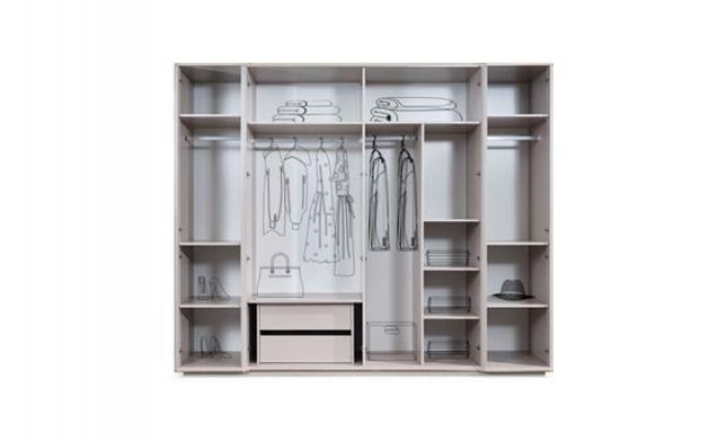 Doppelbett Garnitur Schlafzimmer Bett Nachttische 4tlg Beige Schrank