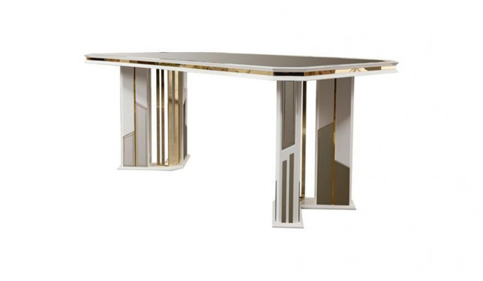 Luxus Esszimmer Garnitur Essgruppe Essecke Esstisch Stühle Beige 7tlg