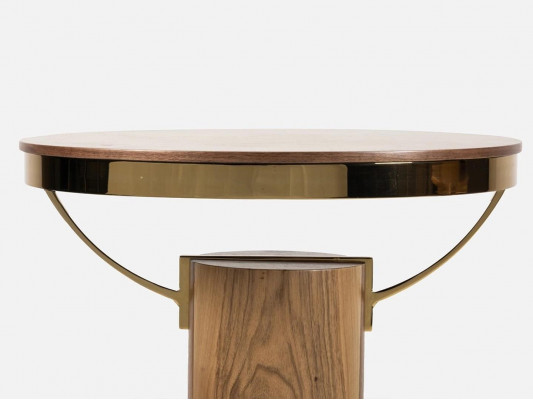 2x Rund Beisteltisch Braun Wohnzimmer Kaffeetisch Design Modern