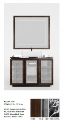 Braunes Waschbecken Italienisches Badezimmer Waschbecken Klassisches Kabinett