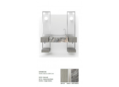 Grau Badezimmer Waschbecken Armaturen Badezimmer Möbel Italien Stil Neu