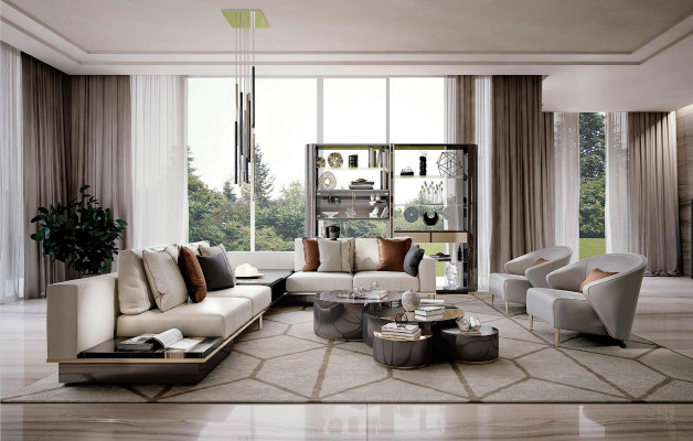 Couchtisch Wohnzimmer Sofa Designs Italienische Möbel Bizzotto Edelstahl Rund