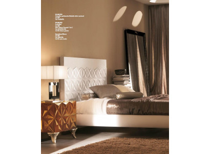 Betten Design Möbel Einrichtung 3 tlg. Schlafzimmer Set Bett mit 2 Nachttischen