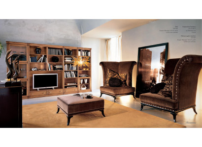 Sessel + Hocker Chaise Relax Fernseh 1 Sitzer Sofa Neu Chesterfield Ohrensessel