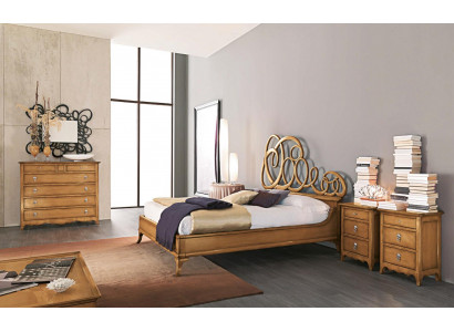 Klassisch Doppelbett Betten Schlafzimmer Möbel Massiv Holz Bizzotto Bett Neu