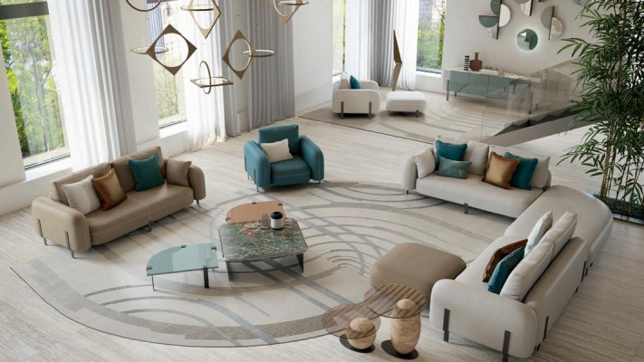 Sessel Luxus Design Design Sessel Textil Wohnzimmer Italienische Möbel Lounge