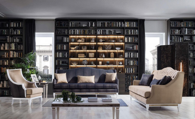 Designer Sofa 3-er Wohnzimmer Sofas Graue Couchen Luxus Textilsofas Neu