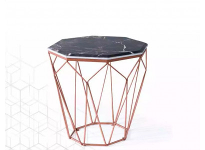 Beistelltisch Wohnzimmer Luxus Möbel Material schwarz Metall Design
