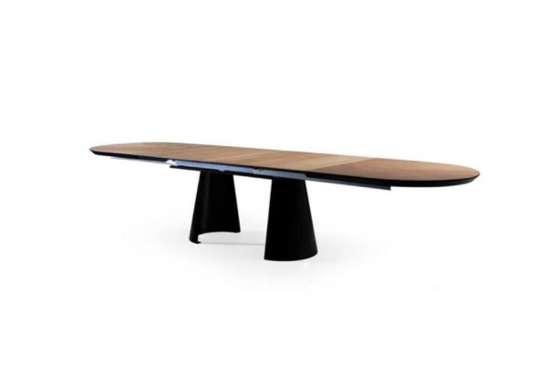 Esszimmertisch Ovaler Esstisch Ausziehbarer Küchentisch Holz Braun