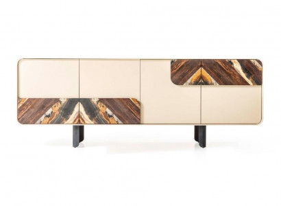 Anrichte Sideboard Kommode Beige Holz Modern Möbel Schrank Design