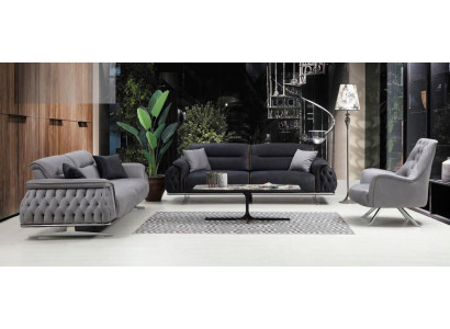 Modern Sofagarnitur 3 tlg Wohnzimmer Luxus Sofagarnitur 3+3+1 Sitzer Möbel