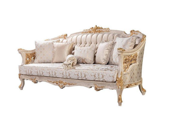 Luxus Chesterfield Sofagarnitur 3+1Sitzer Klassische Sofa Barock Polster Sitz