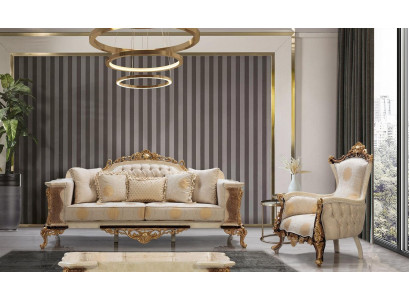 Sofagarnitur 3+1 Sitzer Set Design Sofas Polster Sitz Couchen Klassisch Sofa Neu