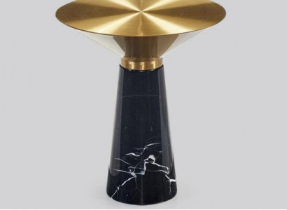 Schwarzer Designer Beistelltisch Luxus Edelstahl Möbel Wohnzimmer Tisch