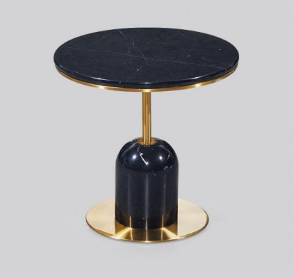 Runder Wohnzimmer Beistelltisch Schwarzer Sofatisch Luxus Couchtisch Tisch