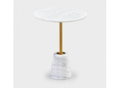 Weißer Rundtsch Marmortische Metall Möbel Beistelltische Designer Tisch
