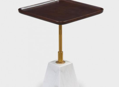 Weiß-Brauner Metalltisch Designer Beistelltische Luxus Couchtische Neu