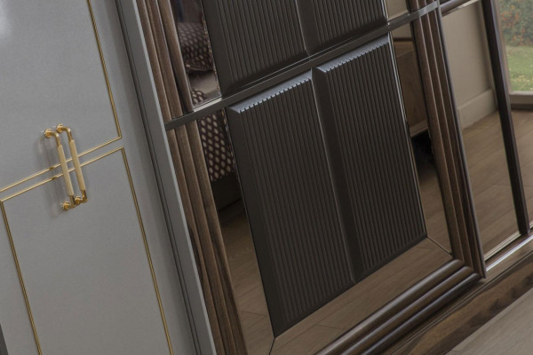 Kleiderschrank Schränke Schrank Schlafzimmer Braun Modern Holz Luxus