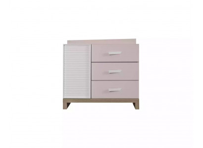 Kinderkommode Kommode Schrank Kinderzimmerregal Rosa Holz Moderne Neu