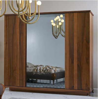 Doppelbett Komplette Schlafzimmer Bett Set 4tlg Bettrahmen Braun 180