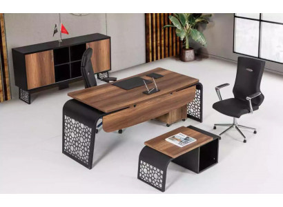 Moderner Holt Büro Eckschreibtisch Büroschrank Aktenschrank Couchtisch