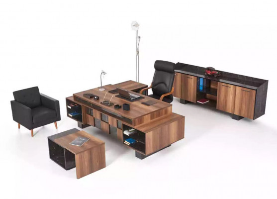 Komplettes Büromöbel Set Arbeitszimmer Eckschreibtisch Büroschrank Neu