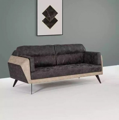 Moderne Sofagarnitur Dreisitzer Couch Sessel Stoffmöbel Neu Set Design 3+1