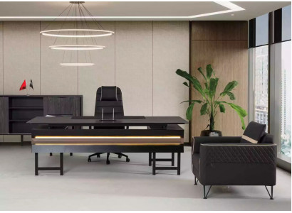 Holz Eckschreibtisch Modern Arbeitzimmer Designer Büro Office Möbel Neu