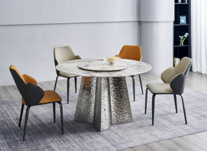 Moderne Essgruppe 6x Stühle Sitzgruppe Luxuriöser Esstisch 7tlg. Set