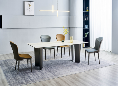 Stilvolle Esszimmergarnitur Designer Esstisch 6x Stühle 7tlg. Luxus Set