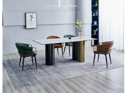 Stilvolle Essgruppe Designer Esstisch Luxus Sitzgruppe 6x Stühle 7 tlg