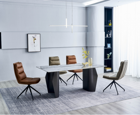 Esszimmer Set Esstisch 6x Stühle Polsterstühle Designer Luxus Möbel