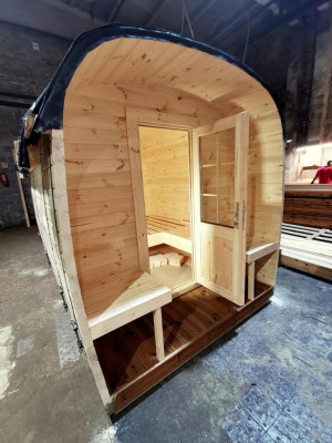 Sauna Holz Trockensauna Garten Holzsauna Outdoor Saunas 300x230x270
