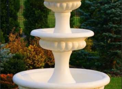 Zierbrunnen Springbrunnen Skulptur Brunnen Deko 186cm Garten Fontaine Teich Neu