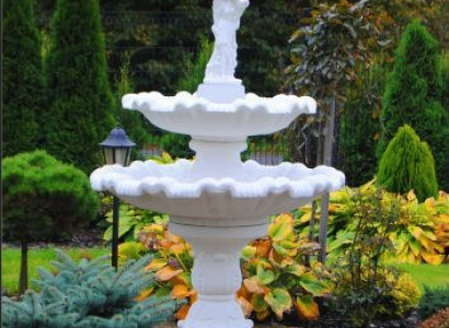 Zierbrunnen Springbrunnen Figur 197cm Brunnen Dekoration Garten Fontaine Teich
