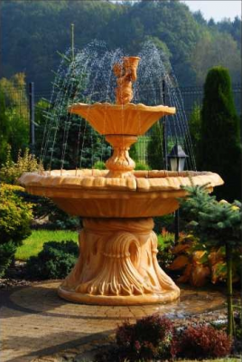 Springbrunnen Garten Teich Brunnen 187cm Steinbrunnen Gartenbrunnen Fontaine Neu