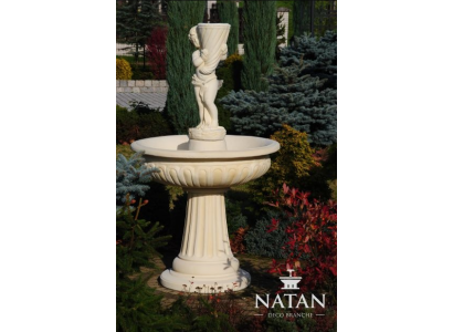 Springbrunnen Garten Teich Brunnen 159cm Steinbrunnen Gartenbrunnen Fontaine Neu