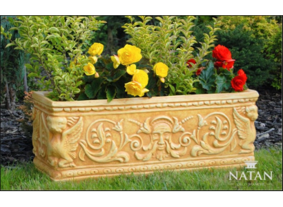 Blumenkorb Blumen Gefäss Garten Terrasse Dekoration Statue Figuren Blumenkasten
